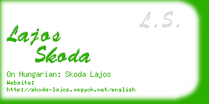 lajos skoda business card